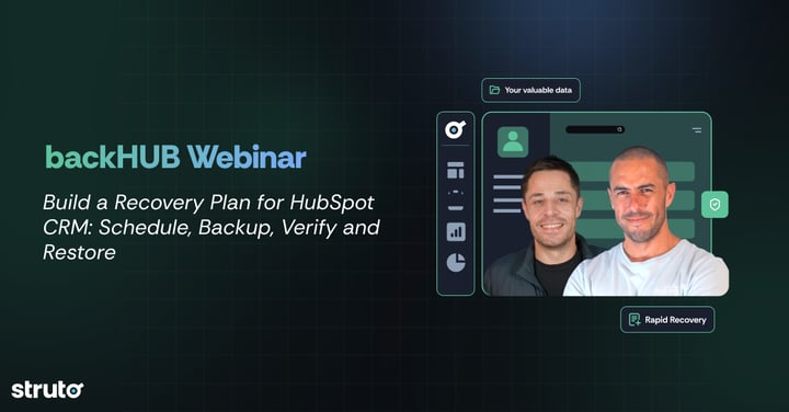 Blog post: backHUB Webinar: Build a Recovery Plan for HubSpot CRM