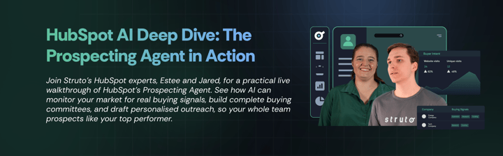 Blog post: Webinar: A Deep Dive Into HubSpot’s Prospecting Agent